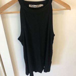 Micheal Stars Black high neck tank top